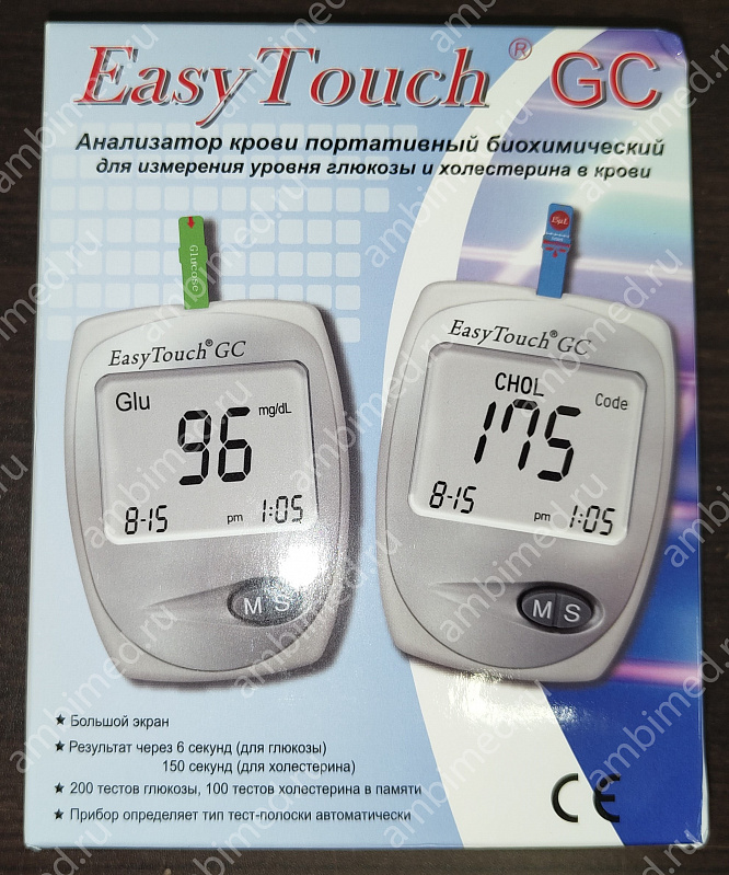 прибор для измерения глюкозы и холестерина изитач (easy touch gc), тайвань фото
